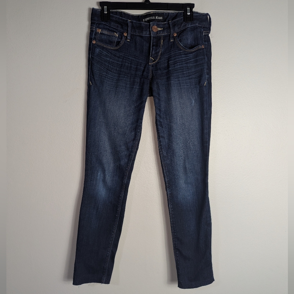 2 Express Dark Wash Ankle Skinny Stella Low Rise Jeans